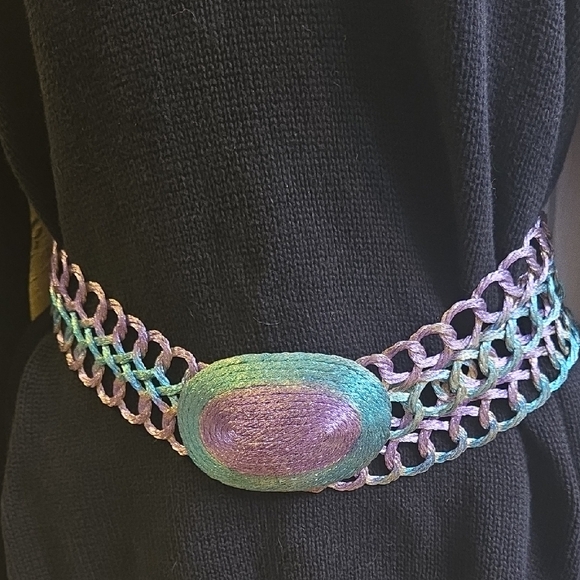 Handmade Adjustable Woven Metal Belt - Picture 1 of 6